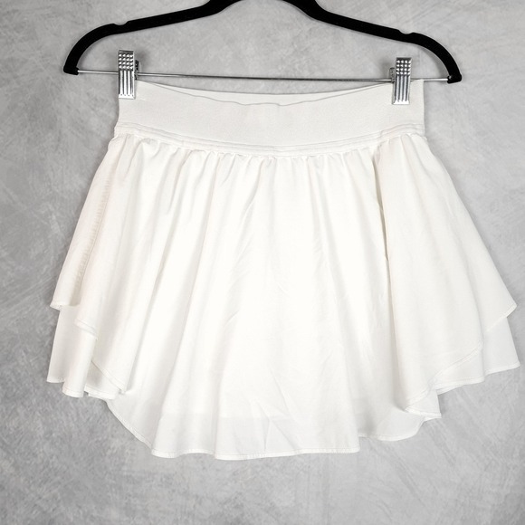 lululemon athletica Pants - Lululemon Tennis Skirt Skort Womens 6 White High Rise Athletic Court Rival